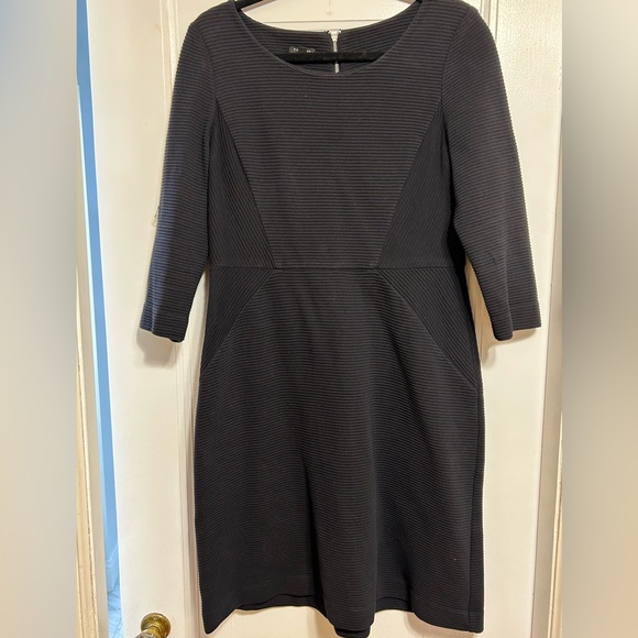 Talbots Black Ribbed Dress - Picture 2 of 3